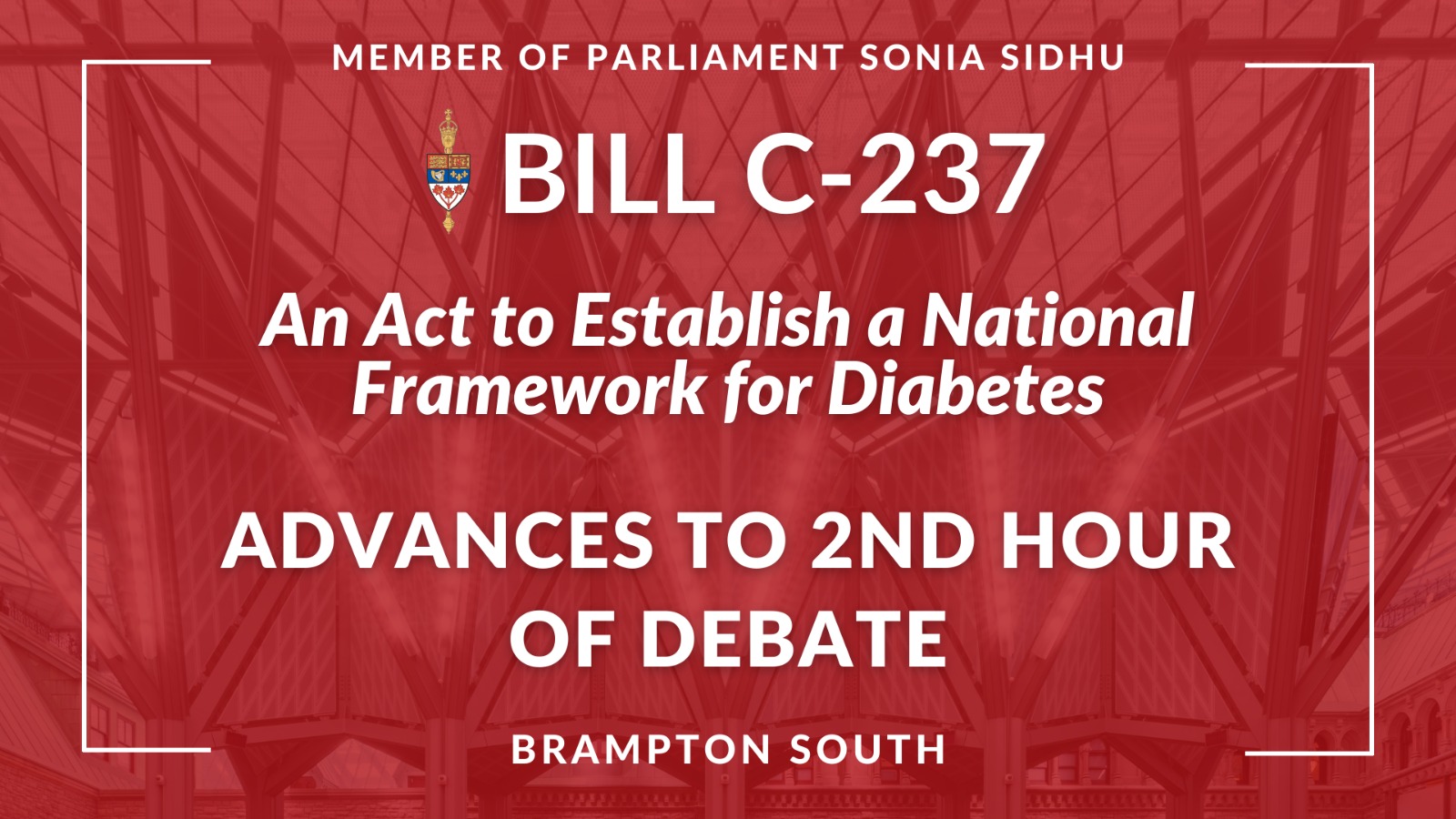 Sonia Sidhu’s Private Member’s Bill C-237, An Act to establish a national framework