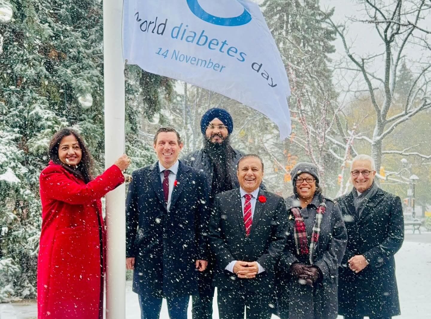 MP Sonia Sidhu Hosts 5th Annual World Diabetes Day Flag-Raising  Ceremony at Brampton City Hall